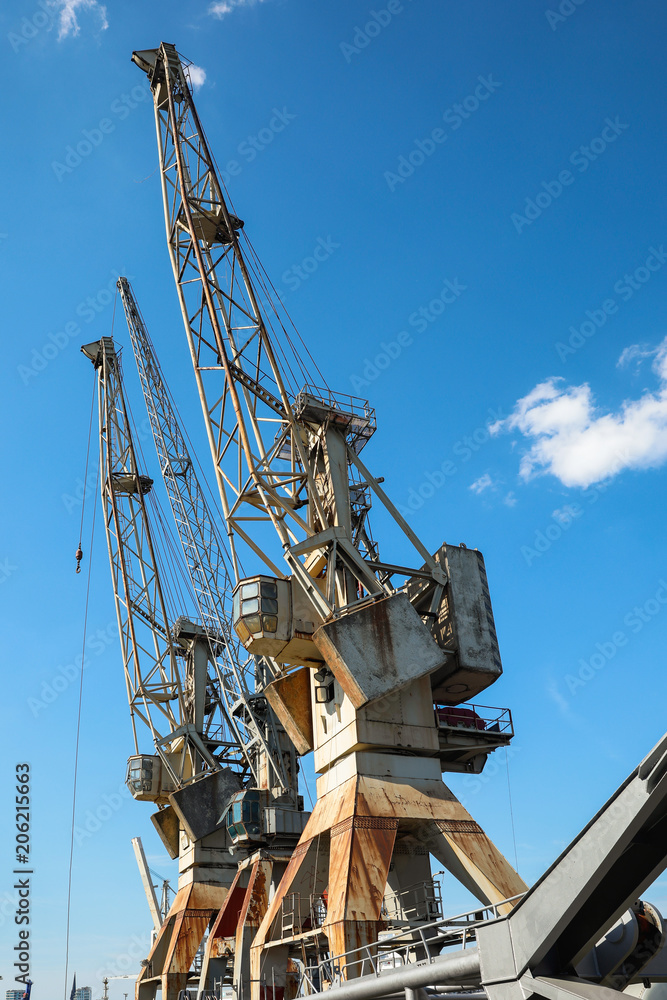 The harbor crane. The harbor crane.