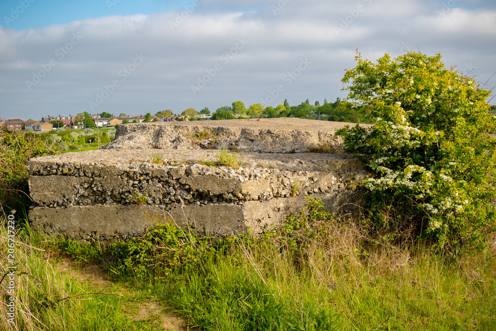 Fototapeta premium World War Two coastal defences on the Isle of grain