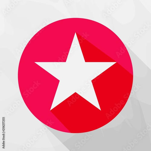 Five-pointed star vector icon. Star symbol in the circle. Layers grouped for easy editing illustration.