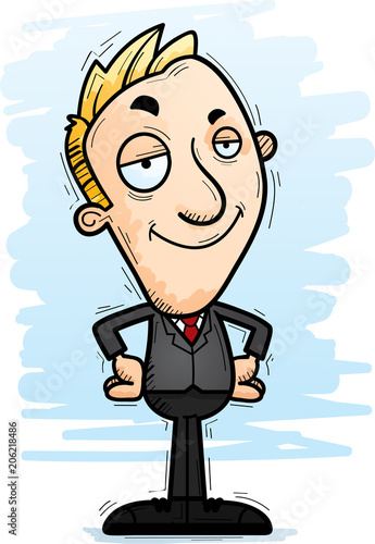 Confident Cartoon Businessman