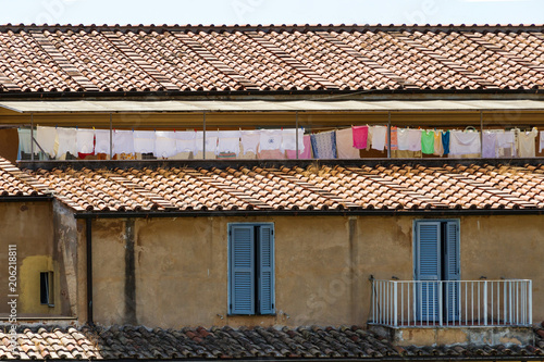 Clothes hanging on the terrace