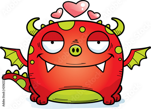 Cartoon Dragon in Love