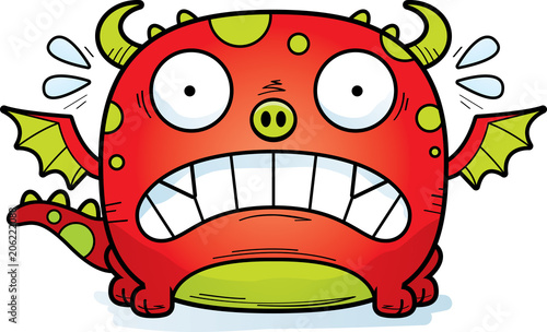 Scared Cartoon Dragon