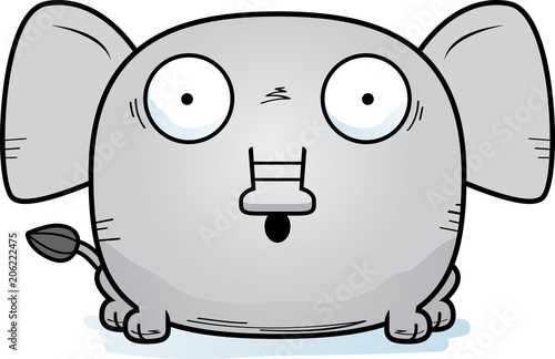 Surprised Cartoon Elephant