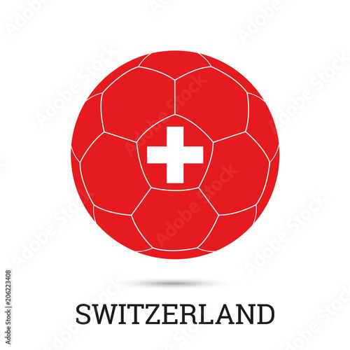 Flag of Switzerland soccer ball