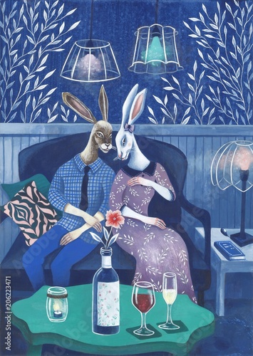 Rabbits on a date