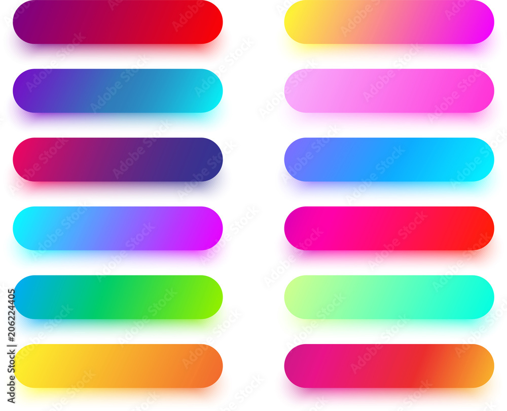 Colorful rounded icon templates isolated on white. Colorful rounded icon templates isolated on white.