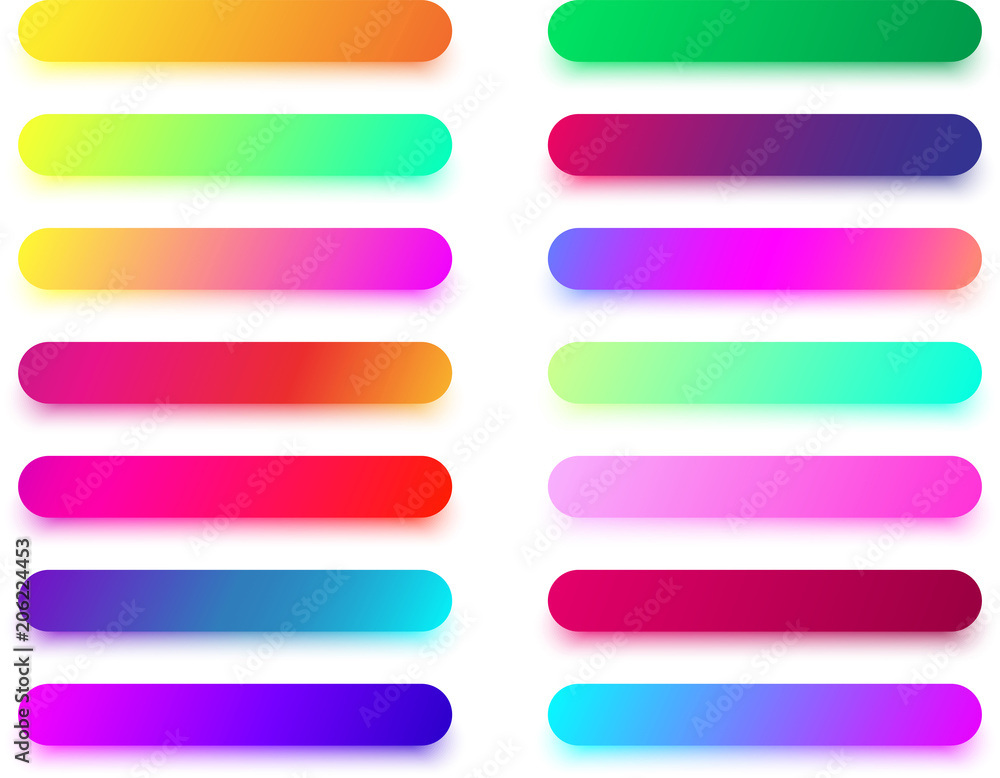 Colorful long icon templates isolated on white. Colorful long icon templates isolated on white.