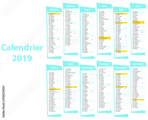 Calendrier 2019