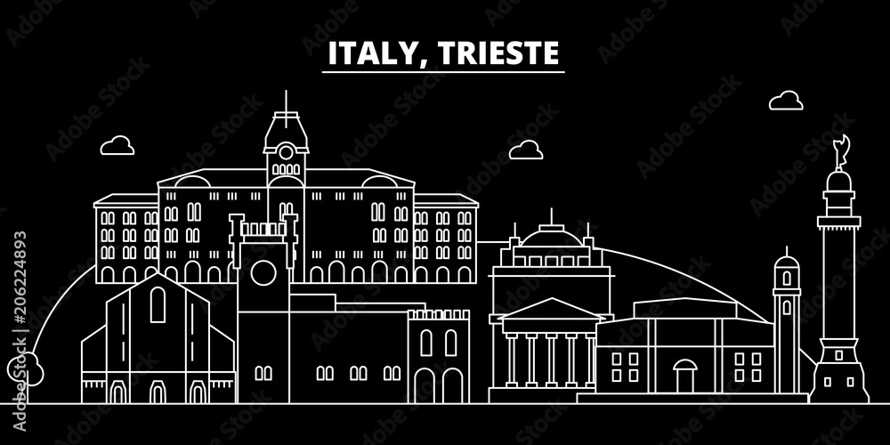 Trieste silhouette skyline. Italy - Trieste vector city, italian linear ...