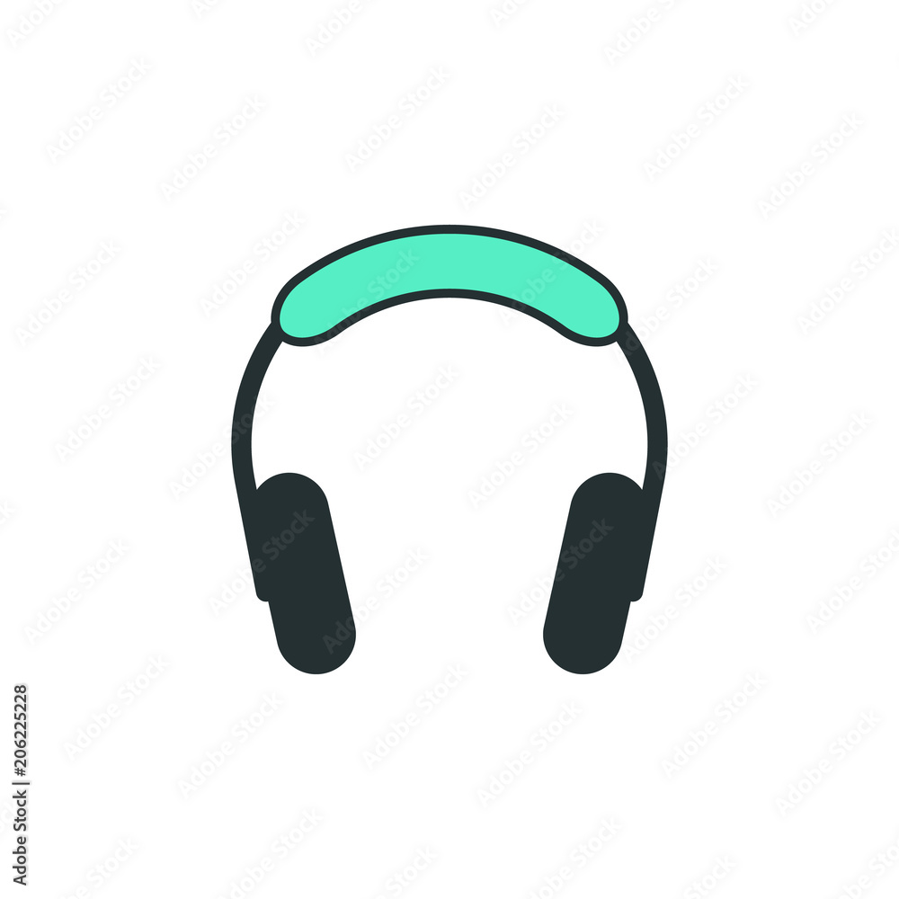 headphones icon. Element of web icon with one color for mobile concept and web apps. Isolated headphones icon can be used for web and mobile headphones icon. Element of web icon with one color for mobile concept and web apps. Isolated headphones icon can be used for web and mobile