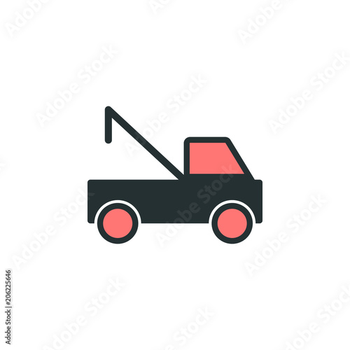 wrecker icon. Element of web icon with one color for mobile concept and web apps. Isolated wrecker icon can be used for web and mobile