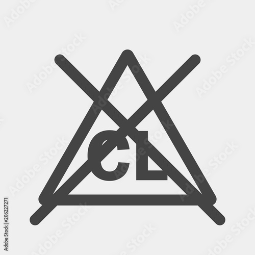 No chlorine vector icon. Bleaching of tissue is impossible.