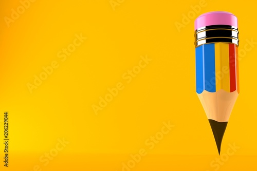 Pencil with romanian flag