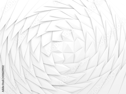 Fototapeta Abstract geometric background, white swirl