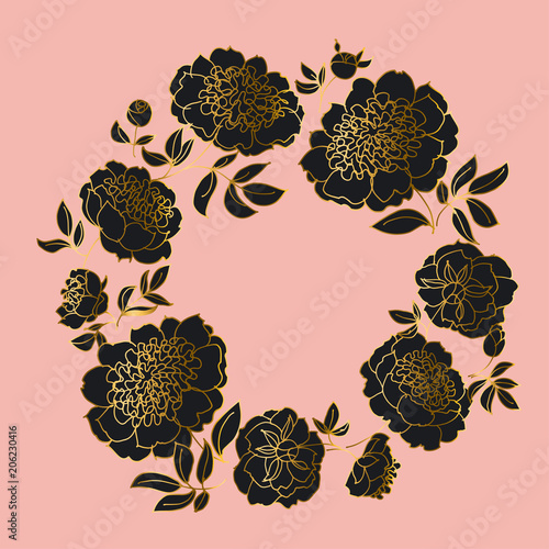 Concept black and pale rose...