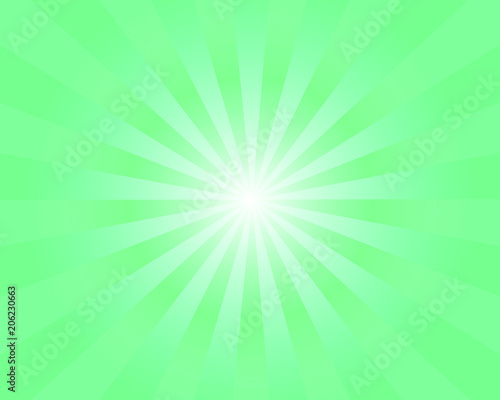 Green Sun Rays Sunbeam Background Vector