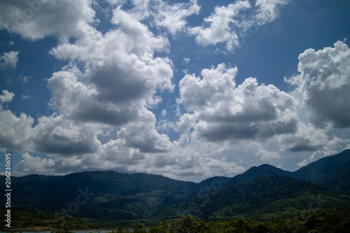 blue sky with clouds background