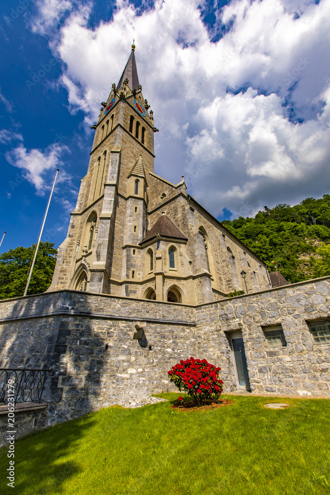 Fototapeta premium Vaduz cathedral in Liechtenstein