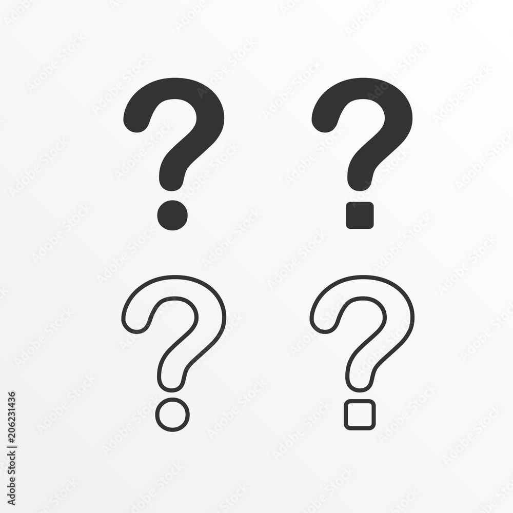 Set of question mark icon. Set of question mark icon.