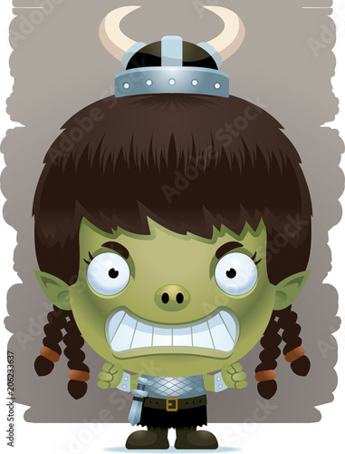 Angry Cartoon Girl Goblin