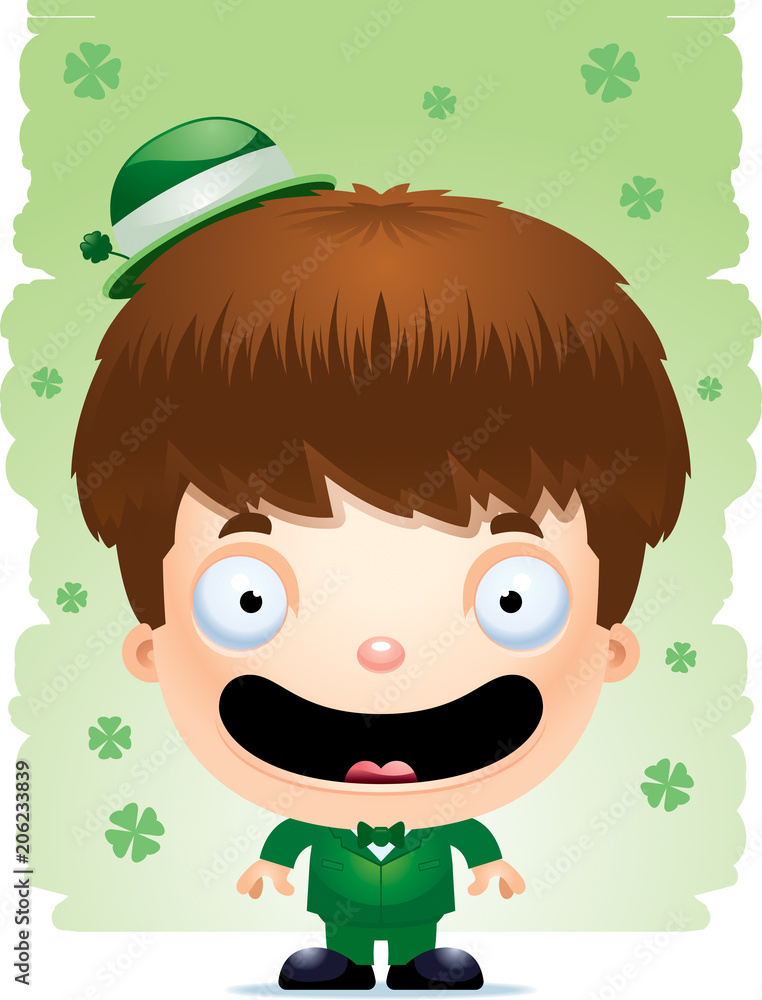 Smiling Cartoon Boy Leprechaun Smiling Cartoon Boy Leprechaun