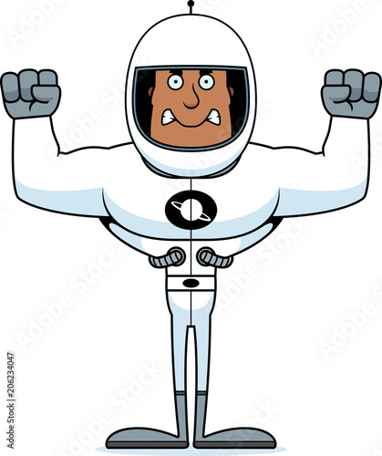 Cartoon Angry Astronaut