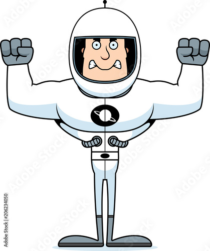 Cartoon Angry Astronaut