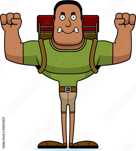 Cartoon Angry Hiker