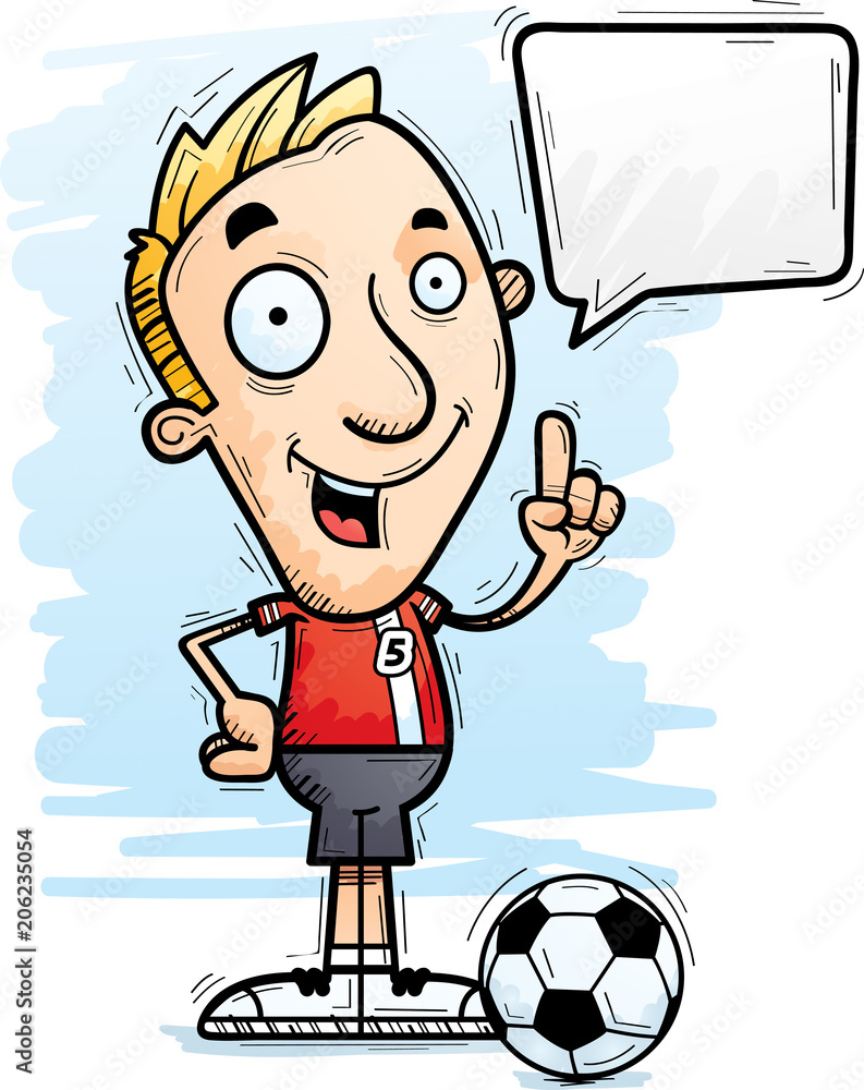 Cartoon Soccer Player Talking Cartoon Soccer Player Talking