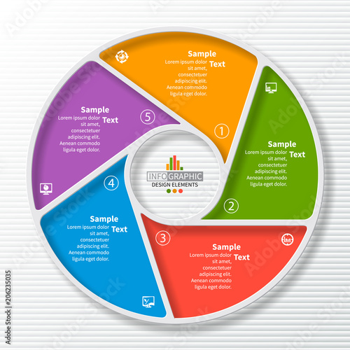 Abstract 3D Paper Infographics