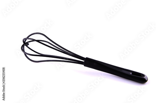 Plastic whisk isolated on white background