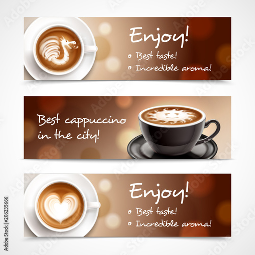 Coffee Advertising Horizontal Banners
