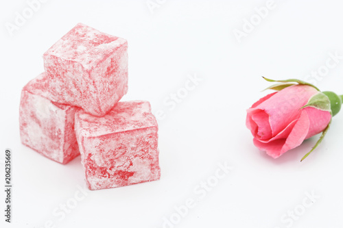 Turkish delight ,lokum, rose aroma