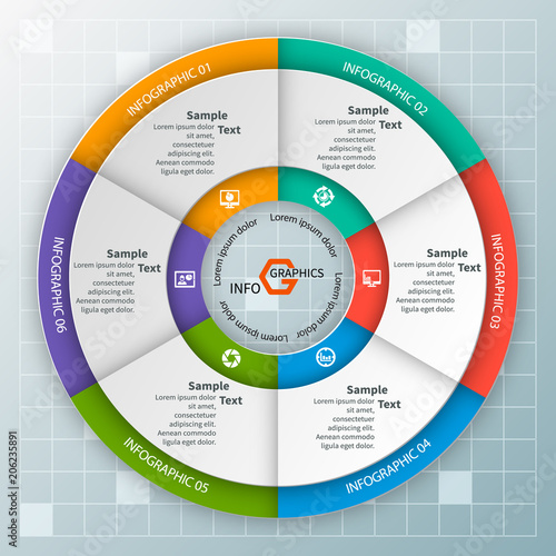 Abstract 3D Paper Infographics