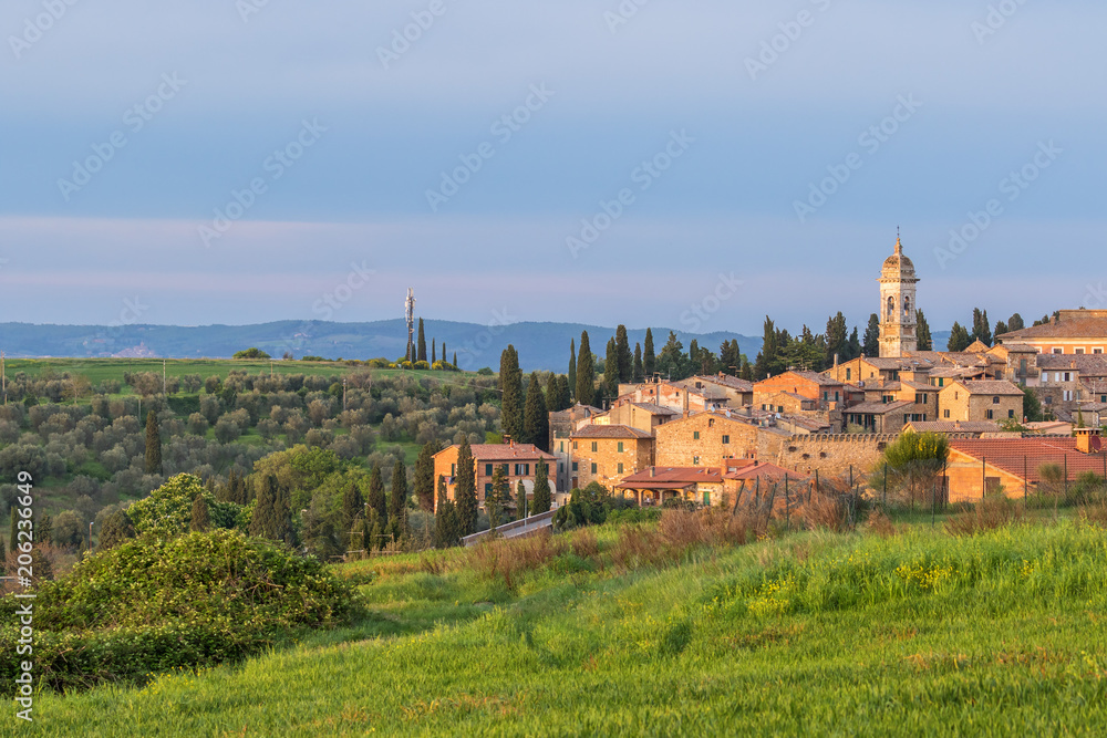View of San Quirico d'Orcia in Italy