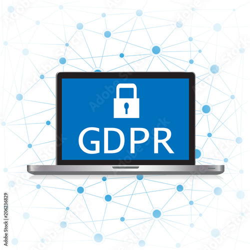 GDPR - General Data Protection Regulation. GDPR and cybersecurity. Protection of private personal data. 