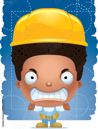 Angry Cartoon Boy Handyman