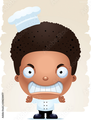 Angry Cartoon Boy Chef