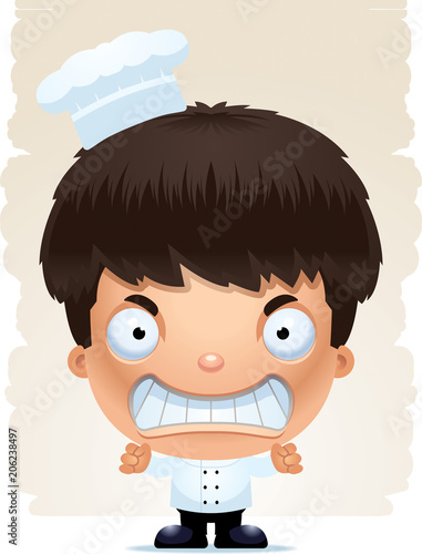 Angry Cartoon Boy Chef