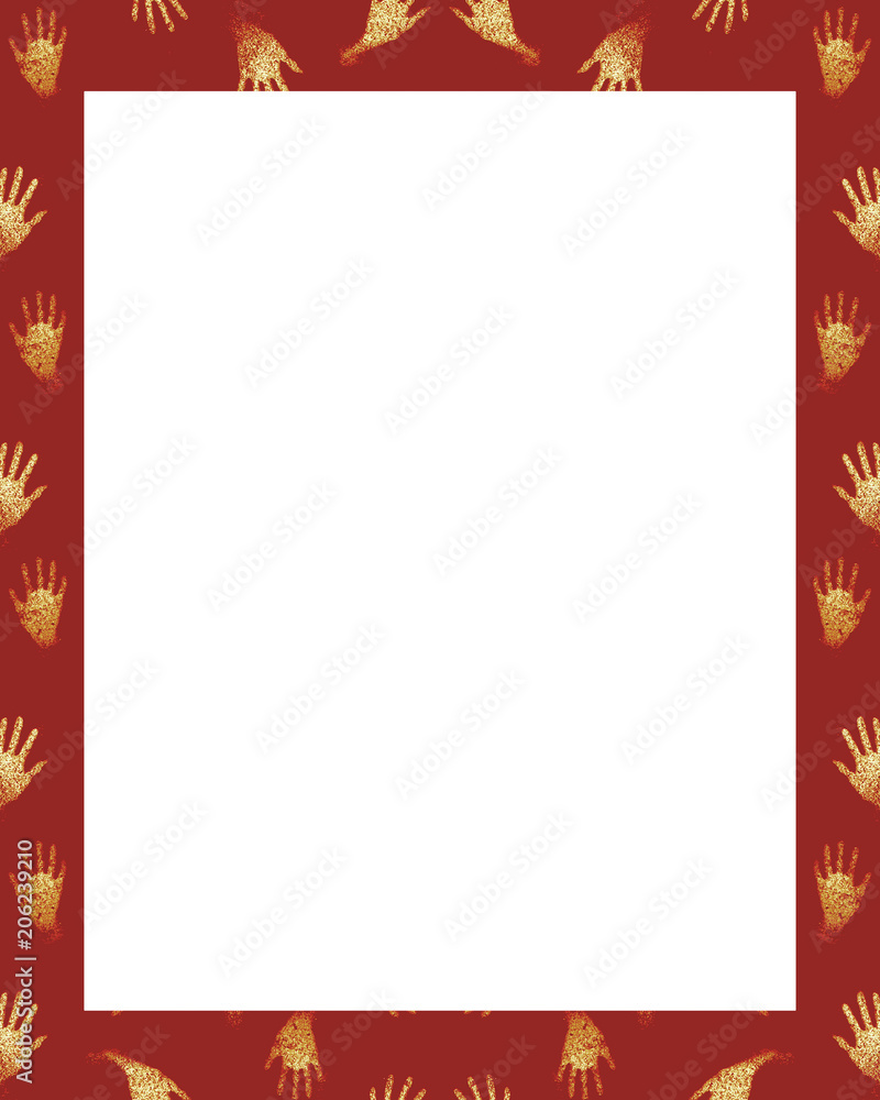 White Frame with Decorated Borders White Frame with Decorated Borders