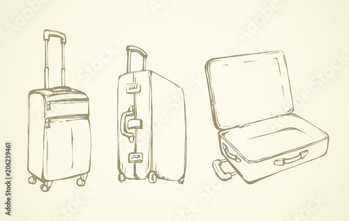 Suitcase. Vector drawing