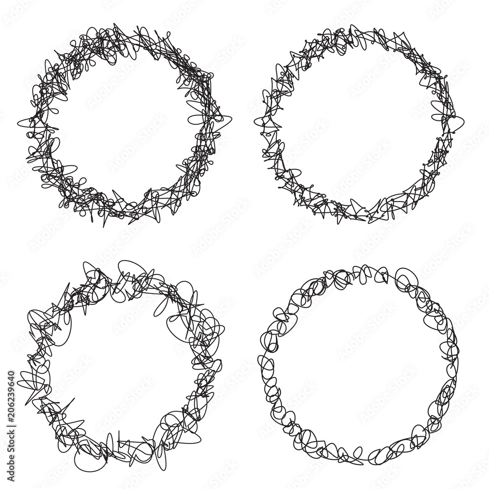 Grungy round scribble circle Grungy round scribble circle
