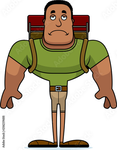 Cartoon Sad Hiker