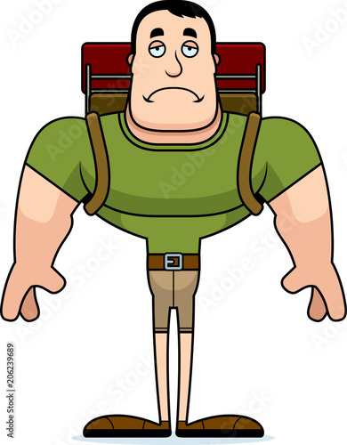Cartoon Sad Hiker