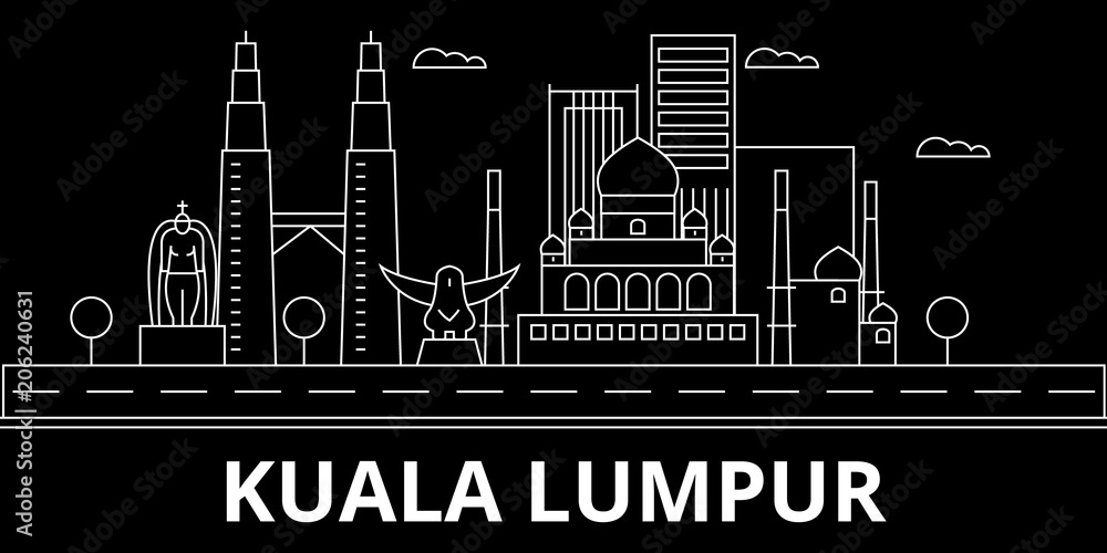 Samolepka Kuala lumpur silhouette skyline