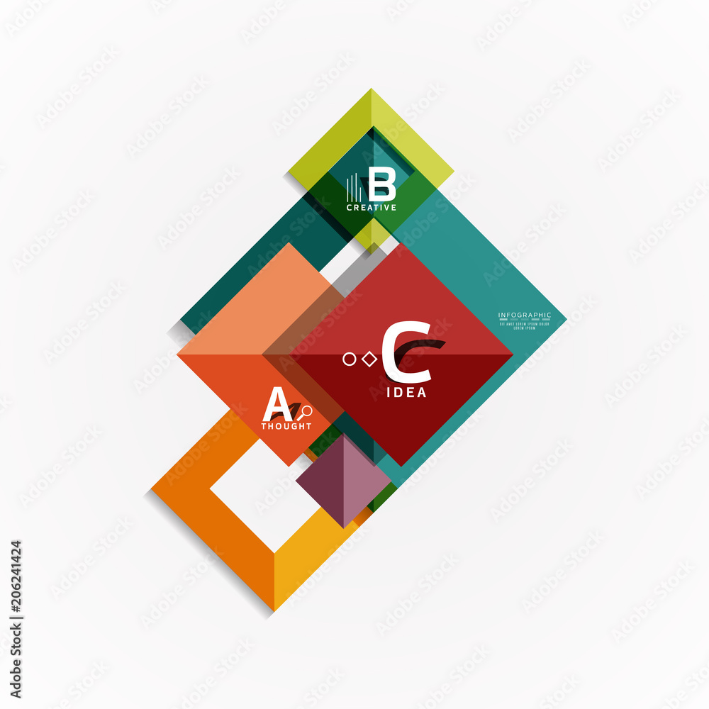 Paper infographic banner template with a b c options, infographics elements Paper infographic banner template with a b c options, infographics elements