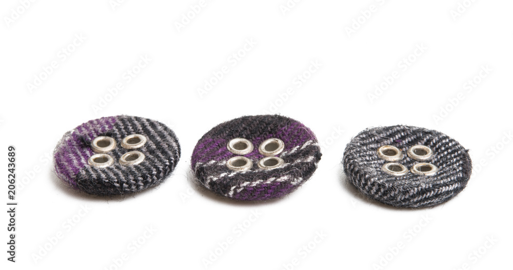 Naklejka premium fabric buttons isolated