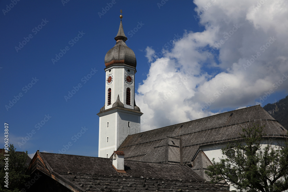 Pfarrkirche St. Martin in Garmisch-Partenkirchen. Deutschland