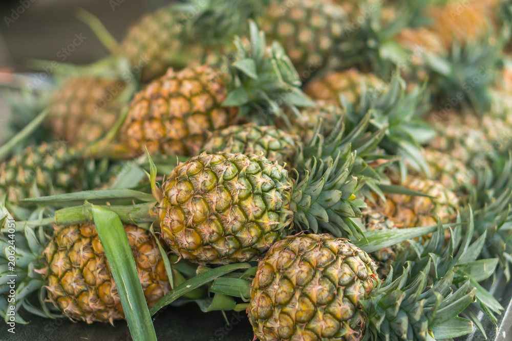 Pineapple is yellow to eat. Pineapple is yellow to eat.